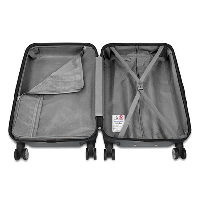 Travelwize Quartz Hard Shell Lightweight Spinner Luggage - Durable Suitcase - Silver - medium