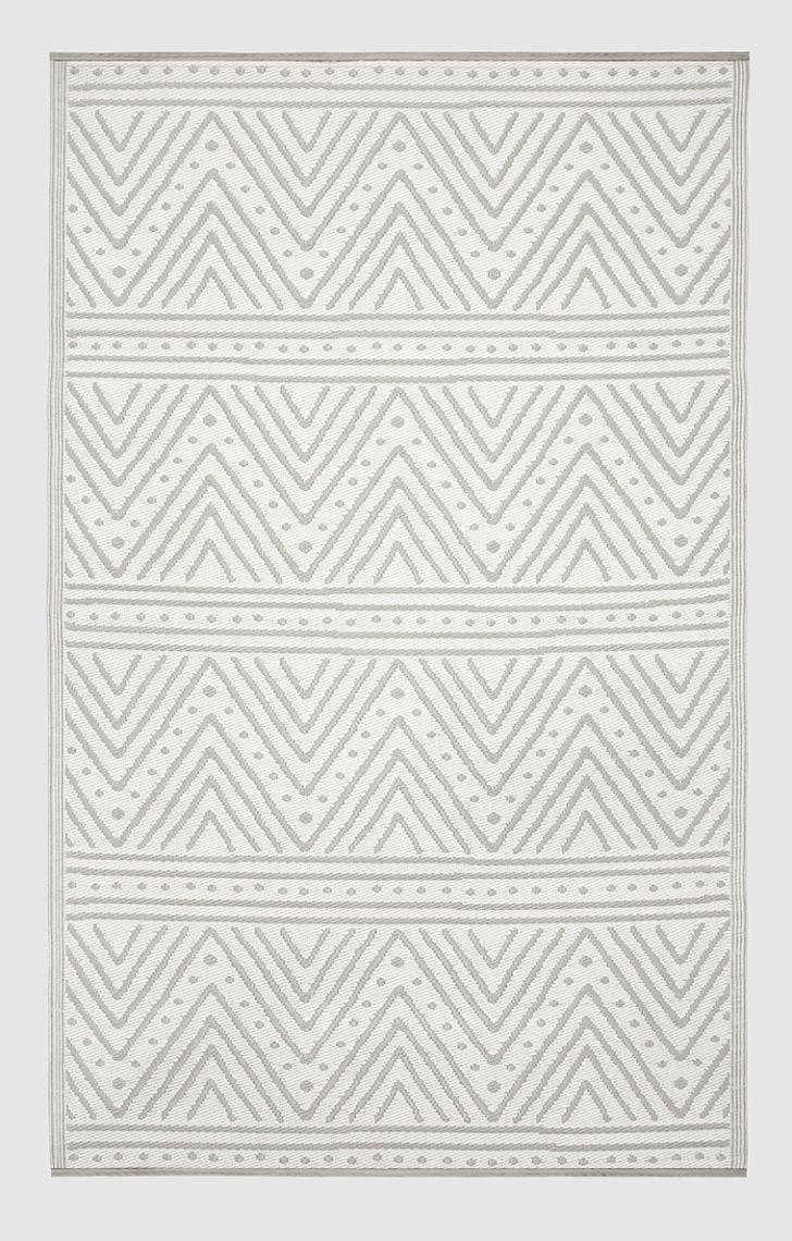 Fab Habitat Outdoor / Indoor Rug Patan Beige Chevron - 183cm X 276cm