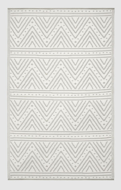 Fab Habitat Outdoor / Indoor Rug Patan Beige Chevron - 183cm X 276cm