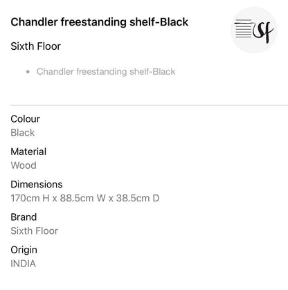 Chandler Freestanding Shelf-Black