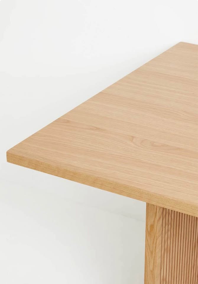 Groove Dining Table- Oak Veneer