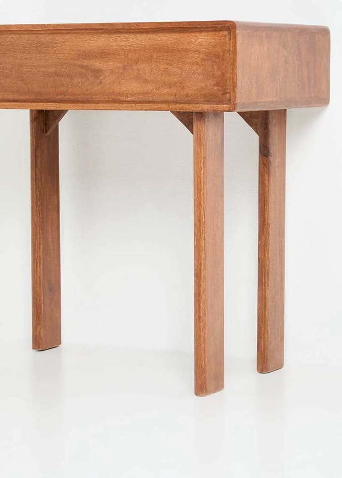 Nira Wooden Vanity Console - Walnut