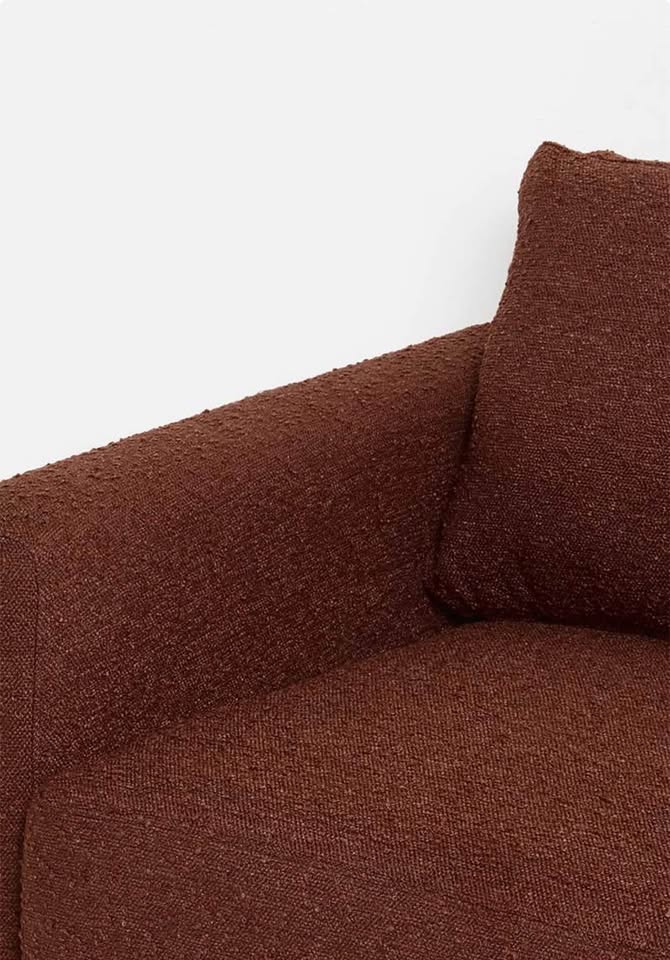 Hadley 3 Seater Sofa-Rust Couch