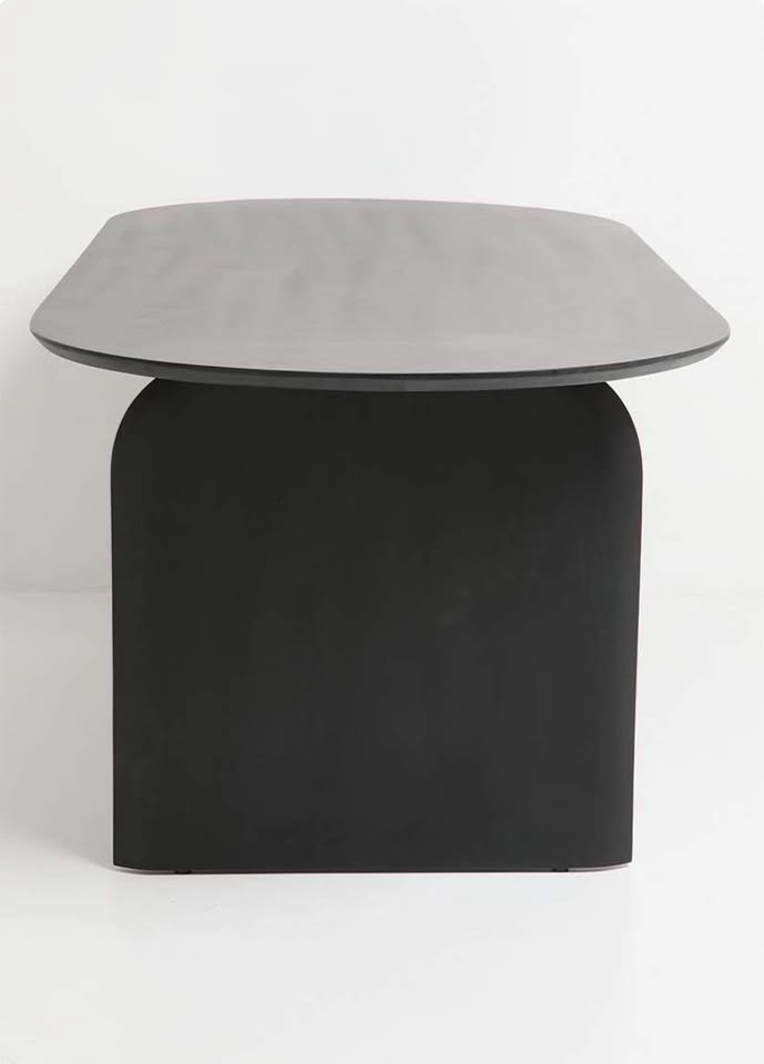 Kanji Mango Wood Dining Table - Black