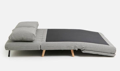Arabella 2 Seater Foldable Sleeper Sofa Chair - Houndstooth Couch