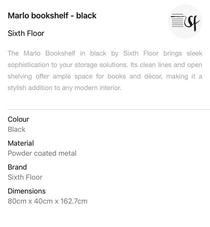 Marlo Bookshelf - Black