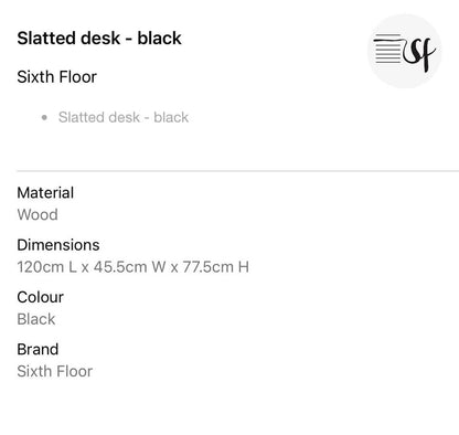 Slatted Desk-Black