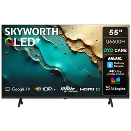 Skyworth 55" Q6600H 4K QLED Google Smart TV with Eye Care Dolby Audio 120Hz