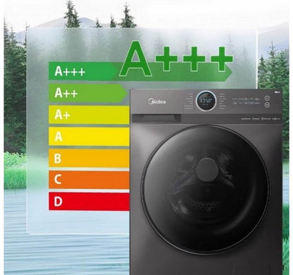 Midea 9kg Titanium Front Loader Steam Washing Machine - 9kg