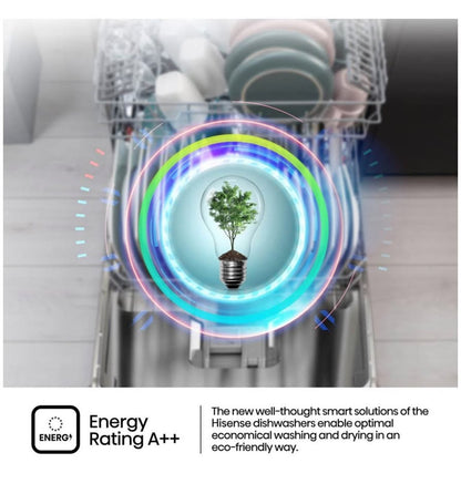 Hisense 13 Place Dishwasher With LED Display - Silver