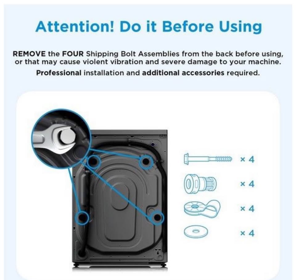 Midea 9kg Titanium Front Loader Steam Washing Machine - 9kg