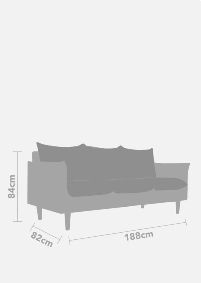 Hector 3-Seater Sofa - Grey