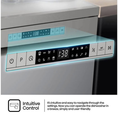 Hisense 13 Place Dishwasher With LED Display - Silver