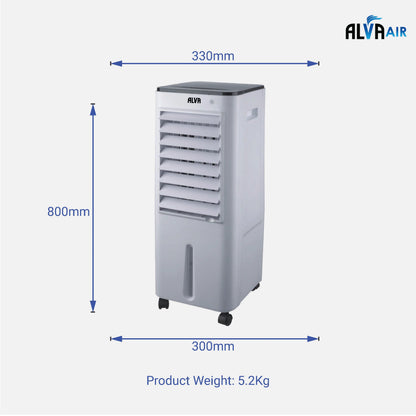 ALVA AIR 12L Evaporative Air Cooler with Timer Remote Control Fan