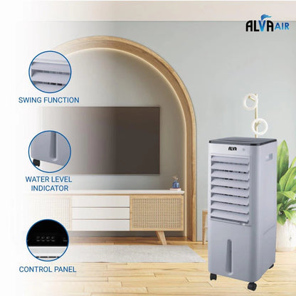 ALVA AIR 12L Evaporative Air Cooler with Timer Remote Control Fan