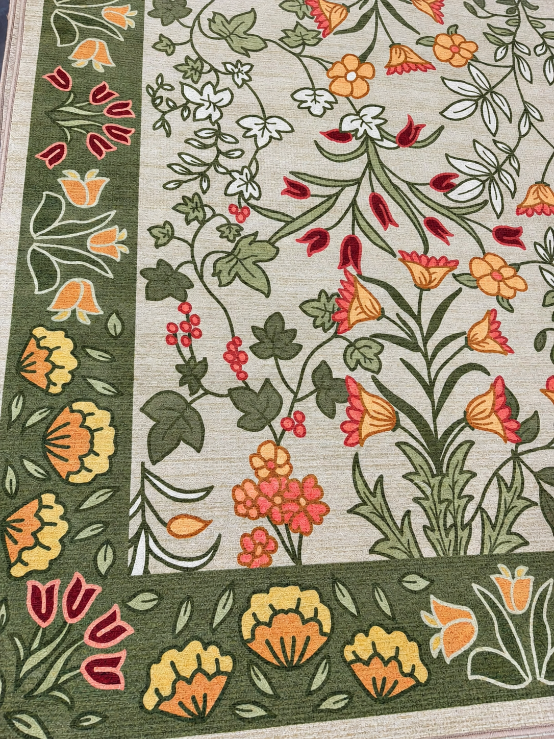 Brisbane Vintage Floral Rug Sage Green - 200x300