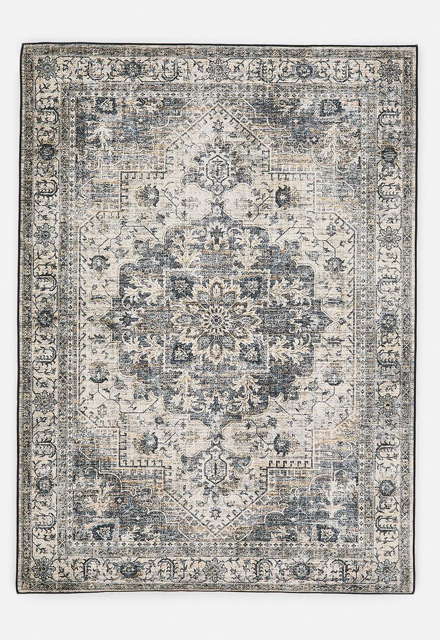 Casa Antique Rug – Natural/Navy