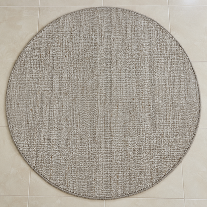 Natural Handwoven Wool Blend Round Rug - 200cm Diameter