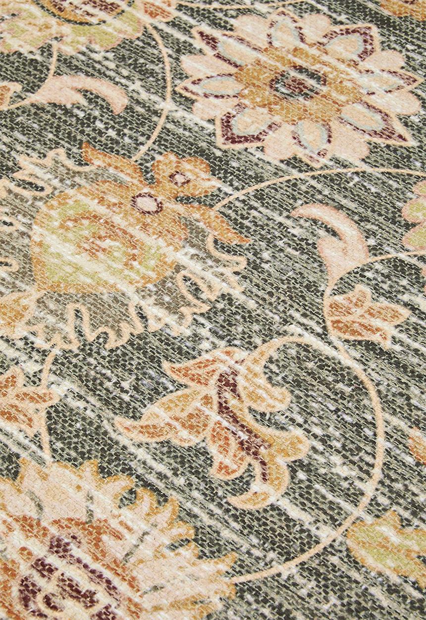 Chenille Distressed Floral Rug Multi 200 x 300