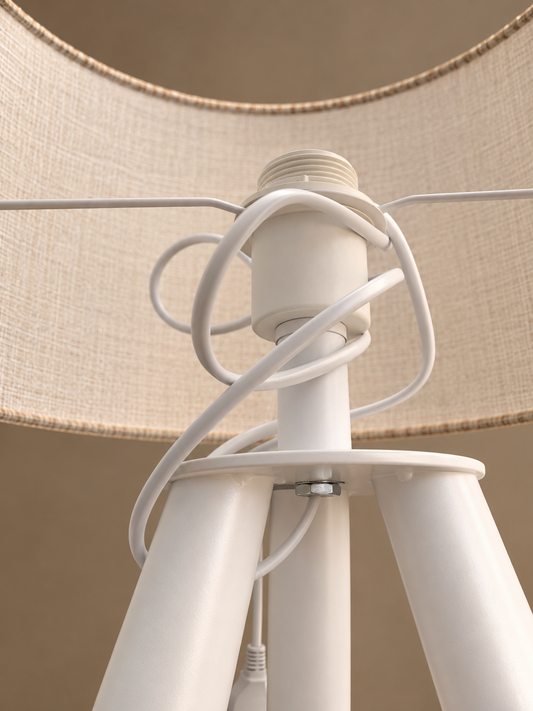 Standing Tripod Lamp - White