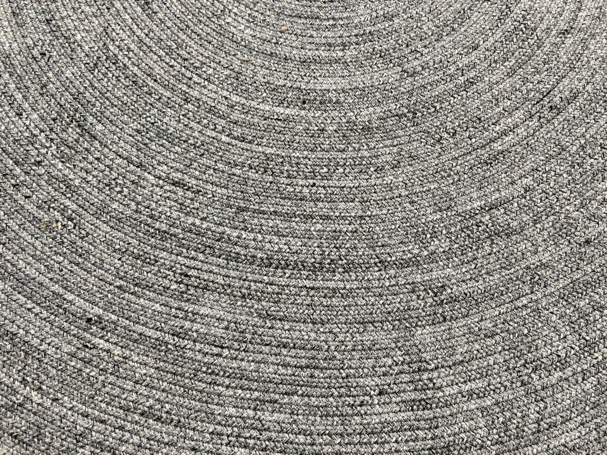 Grey Round Braid Woven Indoor/Outdoor Rug - 200cm Diameter