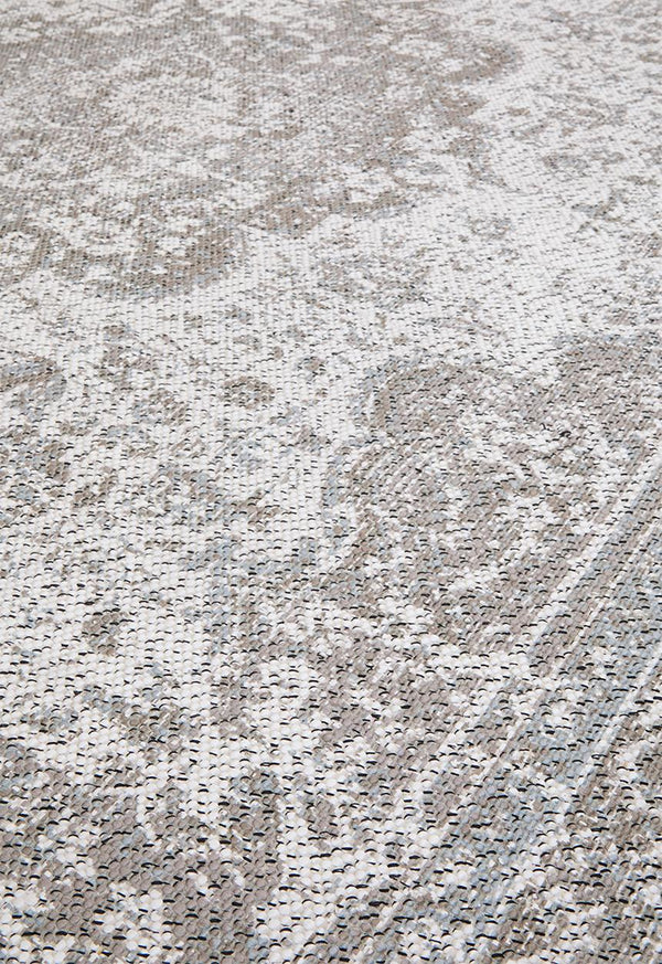 Cotton Blend Antique Woven Rug Natural - 160 x 230