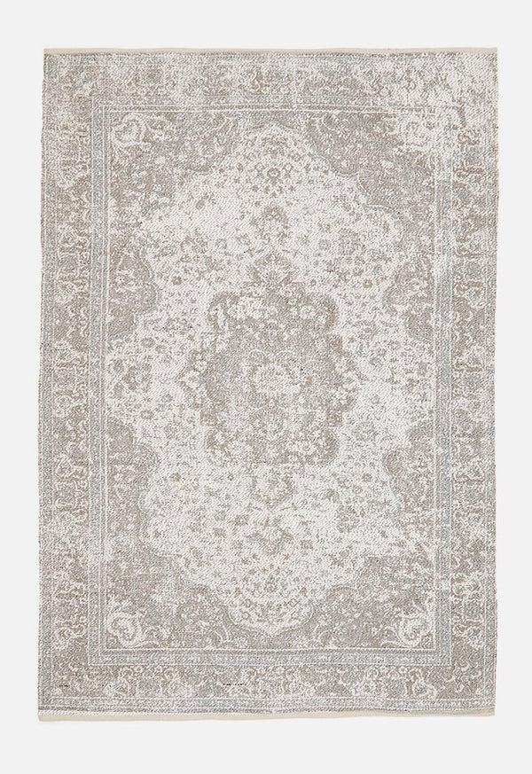 Cotton Blend Antique Woven Rug Natural - 160 x 230