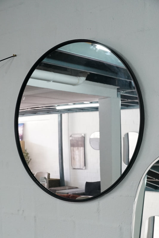 Round Black Mirror 90cm