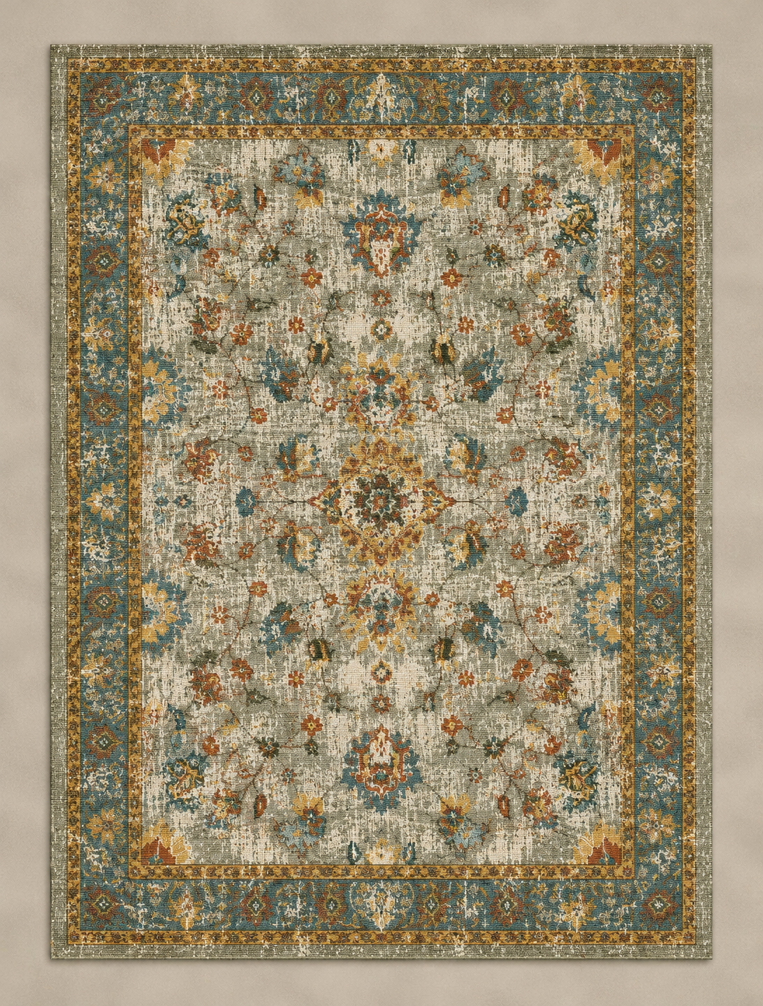 Antique Printed Cotton Rug Multi - 120x180