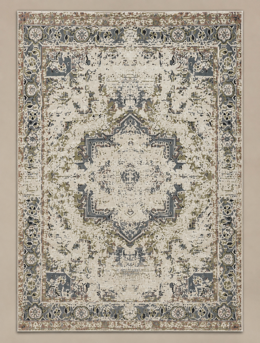 Antique Printed Cotton Rug Multi - 120x180