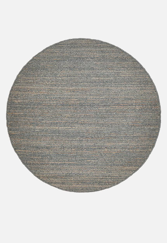 Eris Round Handwoven Wool & Jute Rug – Charcoal