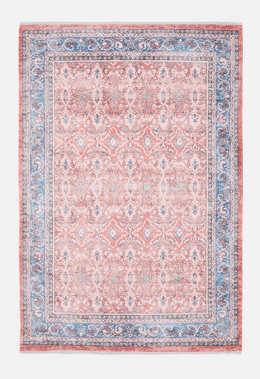 Eve Plush Woven Floral Rug Rust - 160 x 230