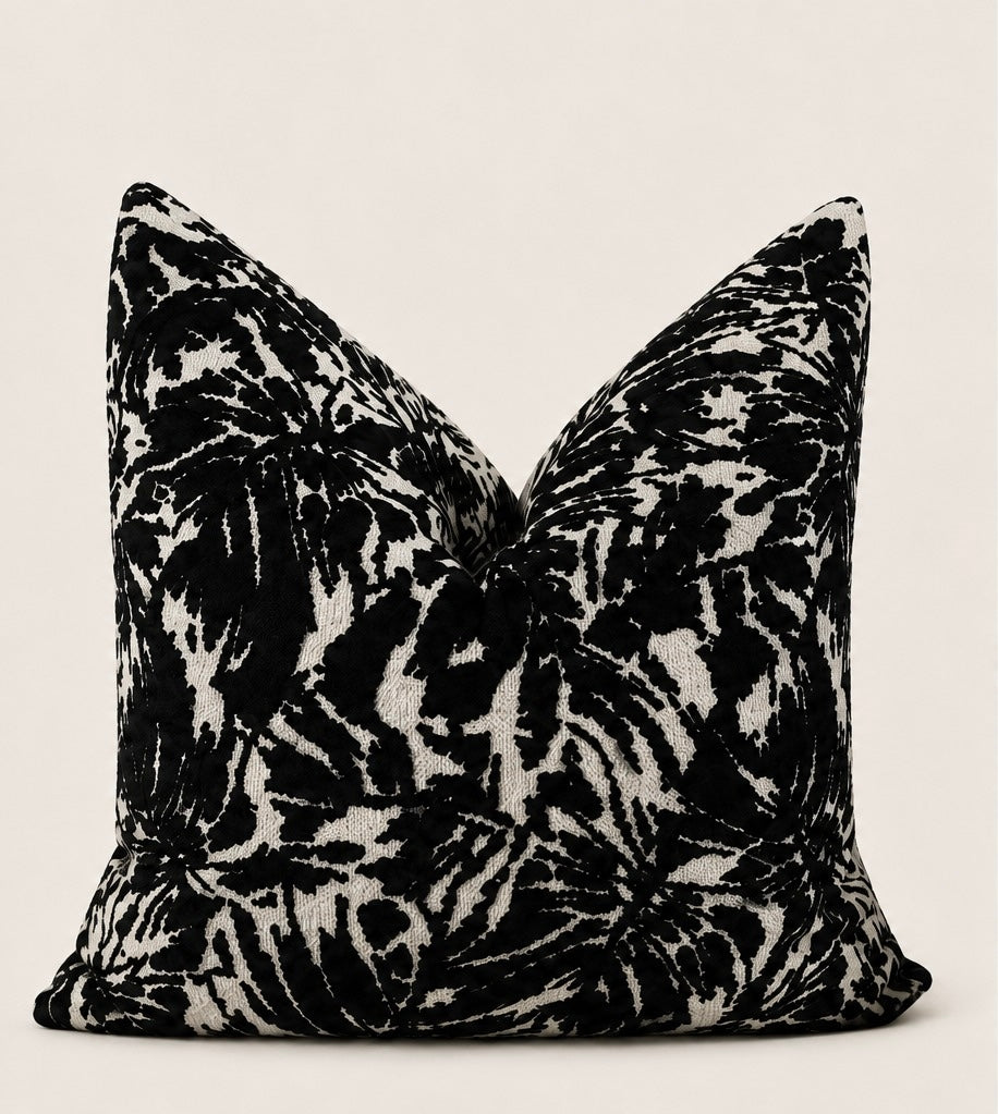 Monochrome Palm Scatter Cushion Cover - 60x60