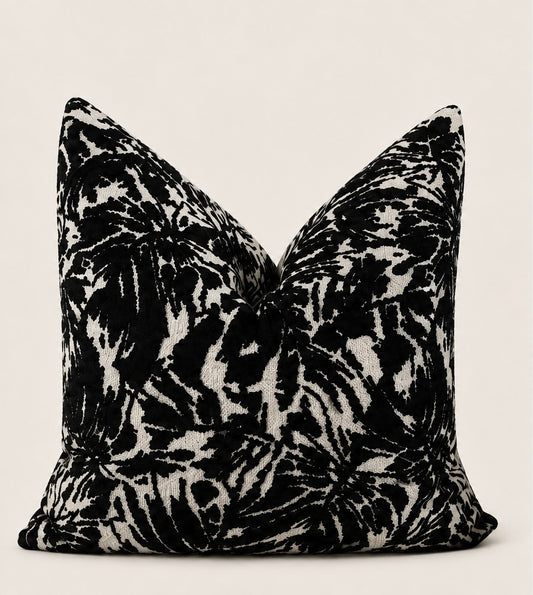 Monochrome Palm Scatter Cushion Cover - 60x60