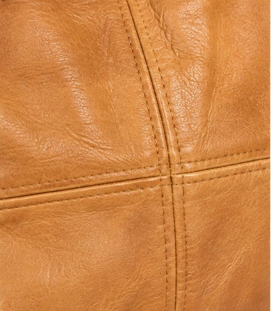 Genuine Leather Weekend Away Bag - Shiduli Tan