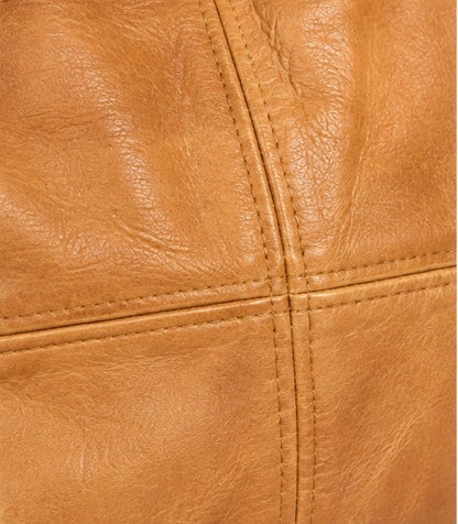 Genuine Leather Weekend Away Bag - Shiduli Tan