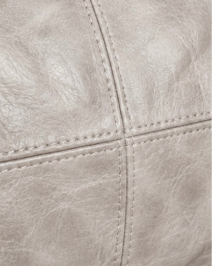 Genuine Leather Weekend Away Bag - Umvulo Silver
