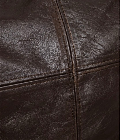 Genuine Leather Weekend Away Bag - Oxblood