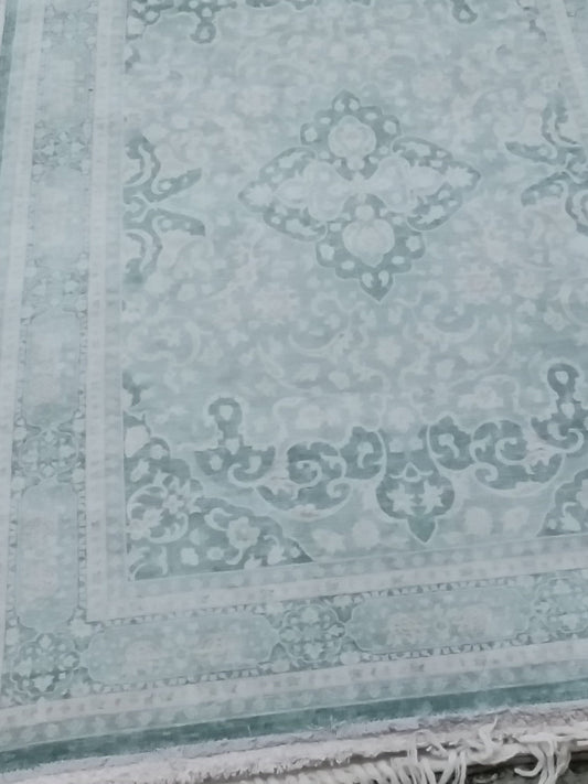 Vintage Green and Beige Turkish Oushak Rug 160 x 230