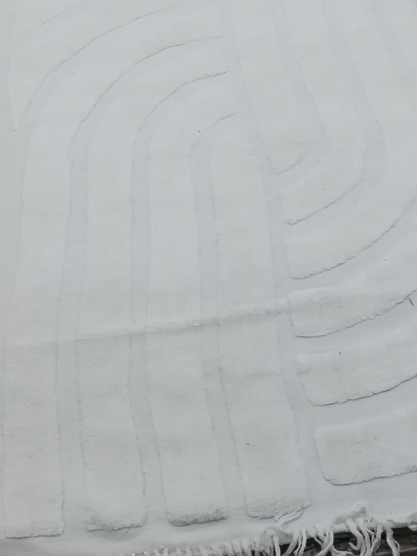 White Textured Rug 160 x 230