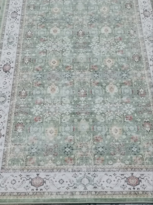 Green Vintage Turkish Oushak Rug 160 x 230