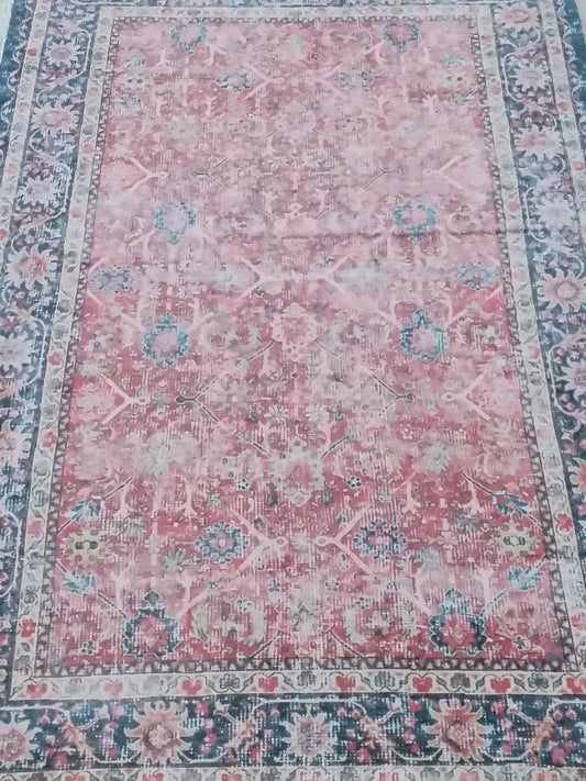 Vintage Hand Woven Turkish Oushak Wool and Cotton Rug 160 x 230