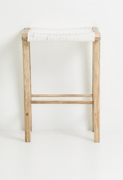 Kaya Outdoor Barstool - Natural & White