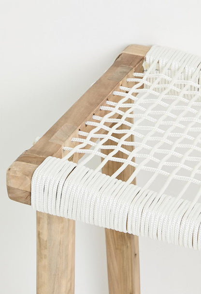 Kaya Outdoor Barstool - Natural & White