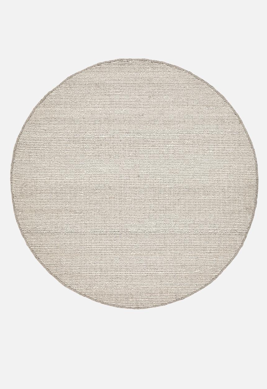 Loom Handwoven Nz Wool Blend Round Rug - Natural