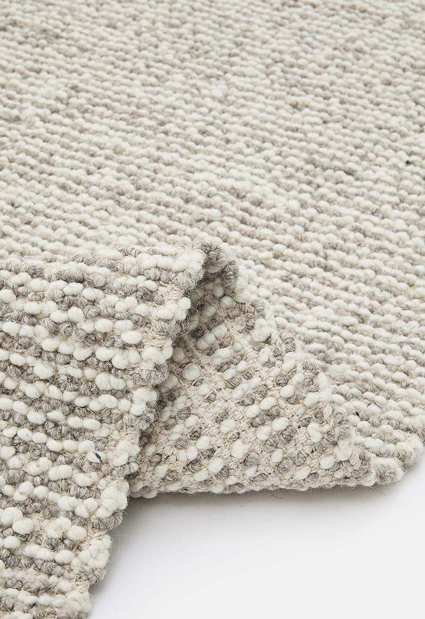 Loom Handwoven NZ Wool Blend Rug - Natural
