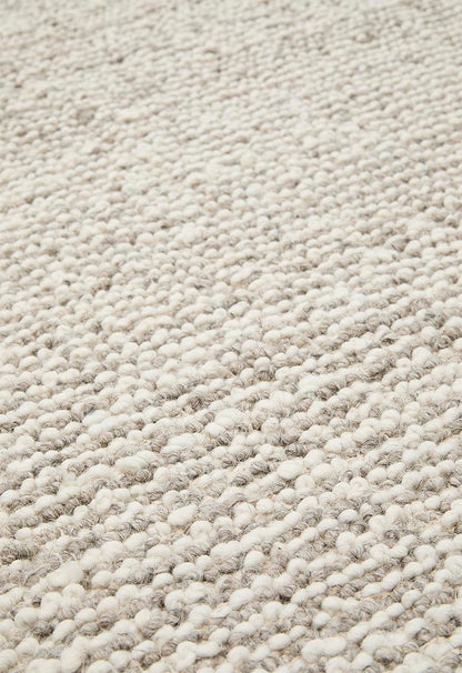 Loom Handwoven NZ Wool Blend Rug - Natural