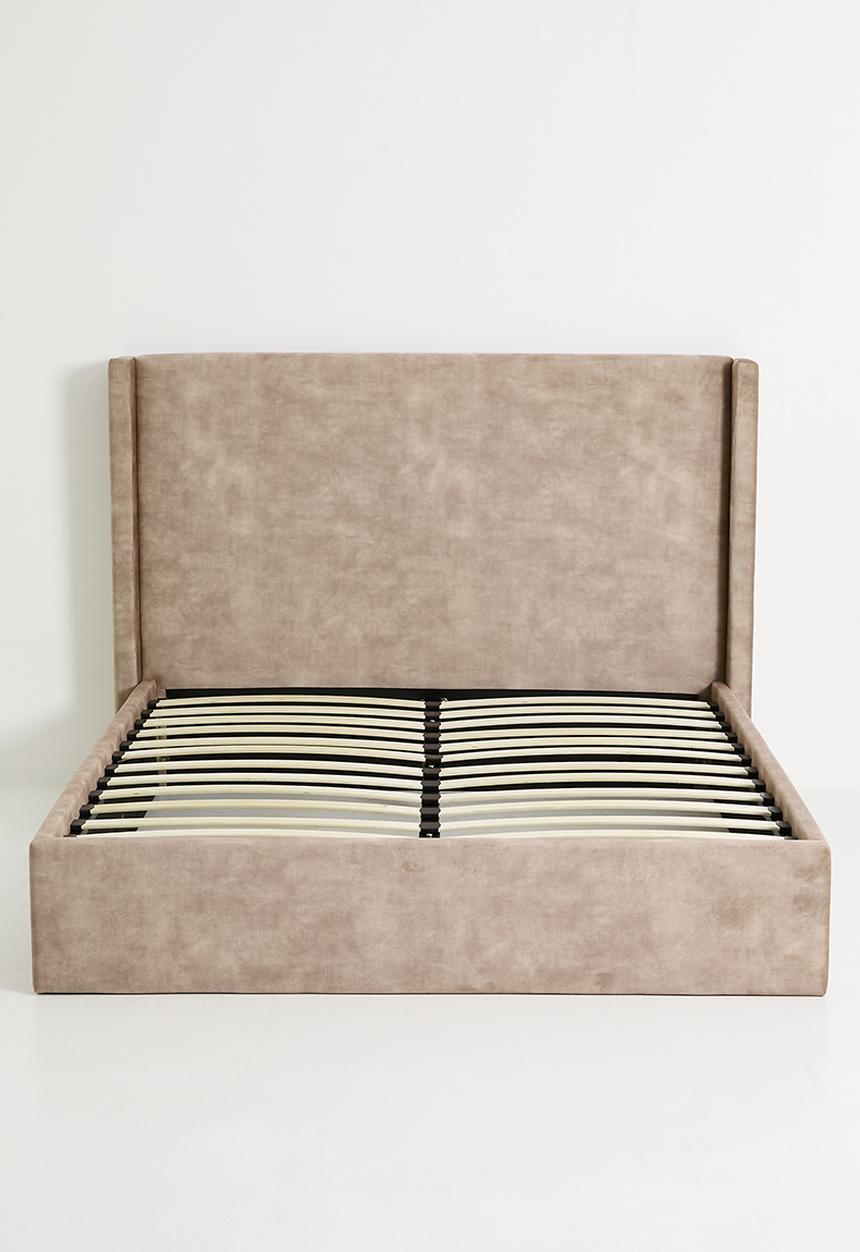 Mary Upholstered Bed - Taupe - King