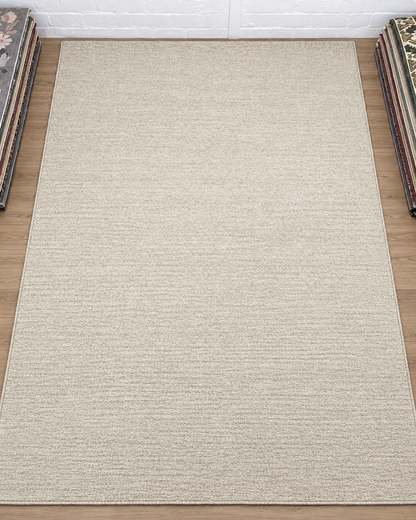 Wool & Cotton Blend Rug Natural - 300x400