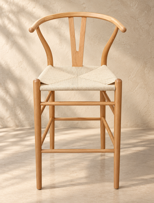 Wooden Barstool - Natural